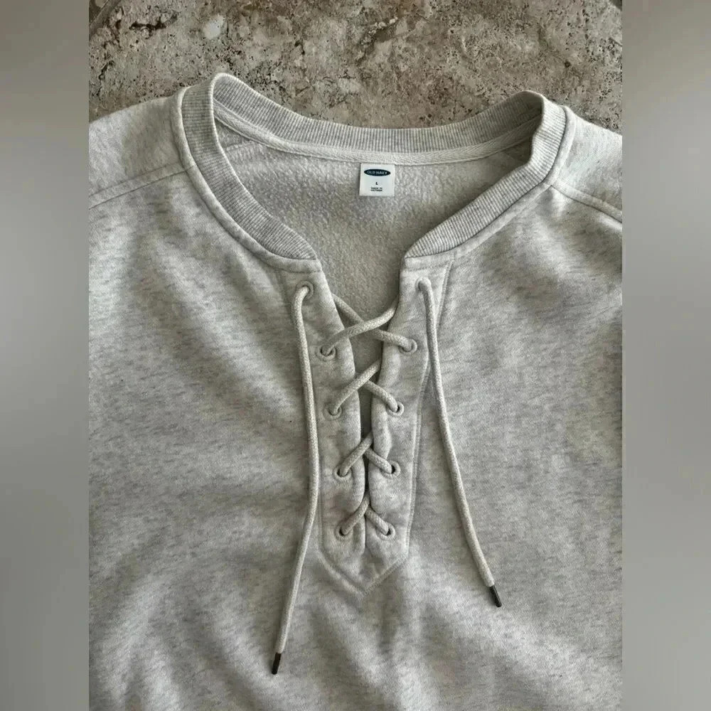 Lace up 3/4 pullover medium / G21 - Picture 2 of 3